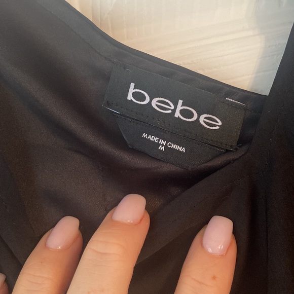 BEBE black satin top - Picture 5 of 5